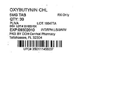 Label Image For 5mg (Oxybutynin HCl 5mg(pliva))